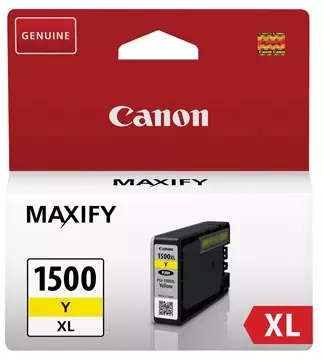 Een Canon inktcartridge PGI-1500XL, 935 pagina's, OEM 9195B001, geel koop je bij ShopXPress