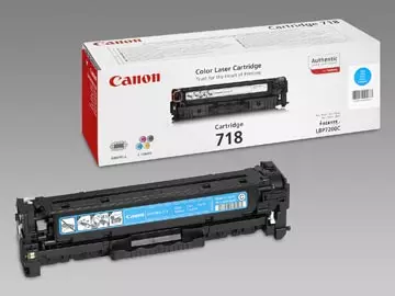 Een Canon toner 718, 2.900 pagina's, OEM 2661B002, cyaan koop je bij ShopXPress