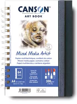 Een Canson Mixed Media Artist tekenboek, 28 vellen, 300 g/m², ft 21 x 29,7 cm (A4) koop je bij ShopXPress