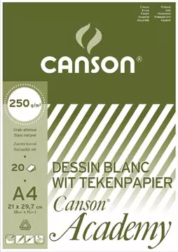 Een Canson Tekenblok Academy ft 21 x 29,7 cm (A4) koop je bij ShopXPress