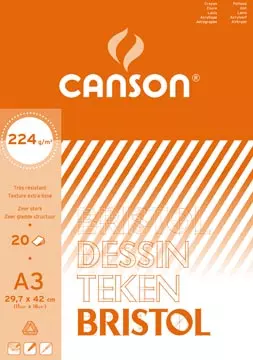 Een Canson tekenblok Bristol ft 29,7 x 42 cm (A3) koop je bij ShopXPress