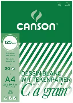 Een Canson tekenblok C à grain 125 g/m², ft 21 x 29,7 cm (A4) koop je bij ShopXPress