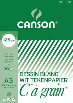 Een Canson tekenblok C à grain 125 g/m², ft 29,7 x 42 cm (A3) koop je bij ShopXPress