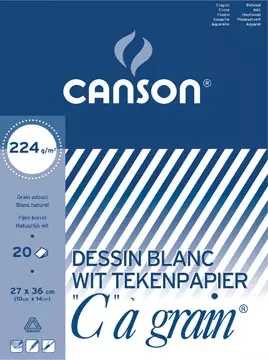 Een Canson tekenblok C à grain 224 g/m², ft 27 x 36 cm koop je bij ShopXPress