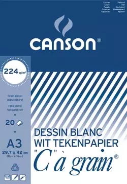 Een Canson tekenblok C à grain 224 g/m², ft 29,7 x 42 cm (A3) koop je bij ShopXPress