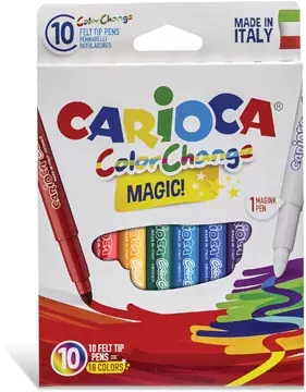 Een Carioca viltstiften Magic, 10 stiften in een kartonnen etui koop je bij ShopXPress