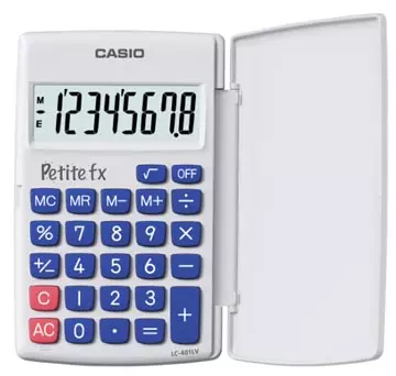 Een Casio zakrekenmachine Petite FX, wit koop je bij ShopXPress