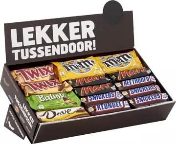 Een Chocoladerepen, doos van 49 stuks, mix koop je bij ShopXPress