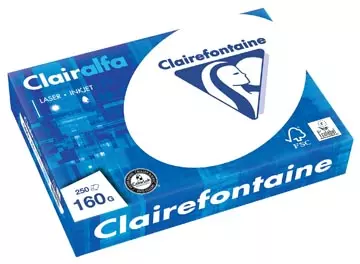 Een Clairefontaine Clairalfa presentatiepapier ft A4, 160 g, pak van 250 vel koop je bij ShopXPress