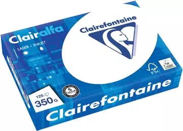 Een Clairefontaine Clairalfa presentatiepapier ft A4, 350 g, pak van 125 vel koop je bij ShopXPress