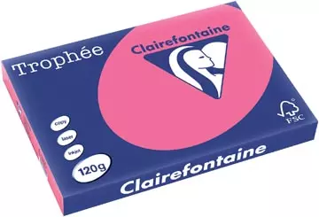 Een Clairefontaine Trophée Intens, gekleurd papier, A3, 120 g, 250 vel, fuchsia koop je bij Supplierz BV