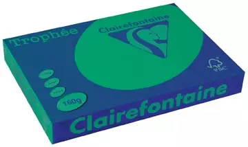 Een Clairefontaine Trophée Intens, gekleurd papier, A3, 160 g, 250 vel, dennengroen koop je bij ShopXPress