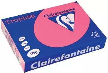 Een Clairefontaine Trophée Intens, gekleurd papier, A4, 120 g, 250 vel, fuchsia koop je bij ShopXPress