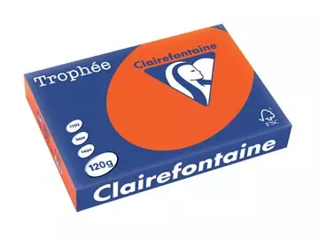 Buy your Clairefontaine Trophée Intens, gekleurd papier, A4, 120 g, 250 vel, kardinaalrood at Supplierz BV