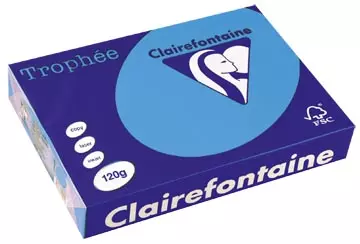 Een Clairefontaine Trophée Intens, gekleurd papier, A4, 120 g, 250 vel, koningsblauw koop je bij ShopXPress