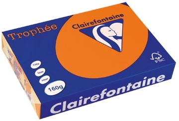 Een Clairefontaine Trophée Intens, gekleurd papier, A4, 160 g, 250 vel, feloranje koop je bij ShopXPress