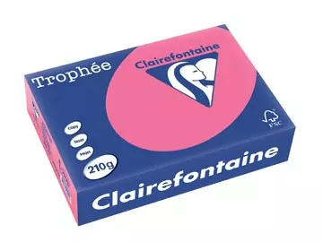 Een Clairefontaine Trophée Intens, gekleurd papier, A4, 210 g, 250 vel, fuchsia koop je bij ShopXPress