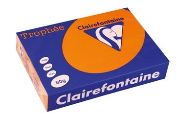 Buy your Clairefontaine Trophée Intens, gekleurd papier, A4, 80 g, 500 vel, feloranje at Supplierz BV