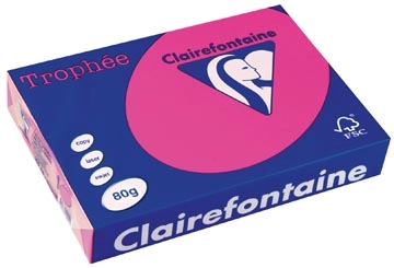 Een Clairefontaine Trophée Intens, gekleurd papier, A4, 80 g, 500 vel, fluo roze koop je bij ShopXPress