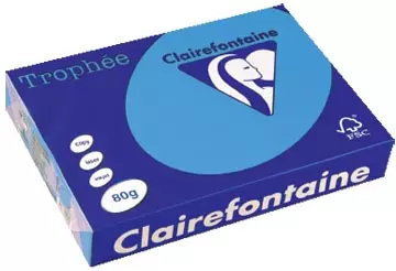 Een Clairefontaine Trophée Intens, gekleurd papier, A4, 80 g, 500 vel, koningsblauw koop je bij ShopXPress