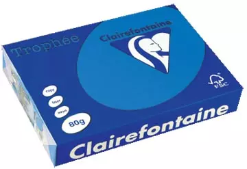 Een Clairefontaine Trophée Intens, gekleurd papier, A4, 80 g, 500 vel, turkoois koop je bij ShopXPress