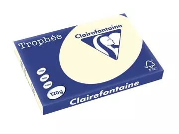 Een Clairefontaine Trophée Pastel, gekleurd papier, A3, 120 g, 250 vel, crème koop je bij Supplierz BV