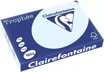 Een Clairefontaine Trophée Pastel, gekleurd papier, A3, 160 g, 250 vel, azuurblauw koop je bij ShopXPress