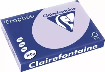 Een Clairefontaine Trophée Pastel, gekleurd papier, A3, 160 g, 250 vel, lila koop je bij ShopXPress