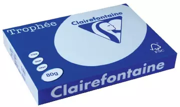 Een Clairefontaine Trophée Pastel, gekleurd papier, A3, 80 g, 500 vel, azuurblauw koop je bij ShopXPress