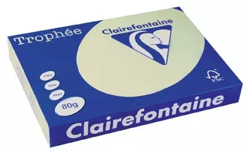 Een Clairefontaine Trophée Pastel, gekleurd papier, A3, 80 g, 500 vel, lichtgroen koop je bij ShopXPress