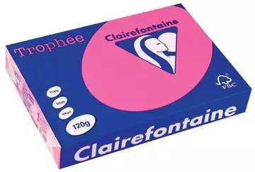 Buy your Clairefontaine Trophée Pastel, gekleurd papier, A4, 120 g, 250 vel, felroze at Supplierz BV