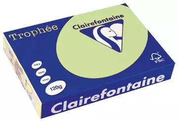 Een Clairefontaine Trophée Pastel, gekleurd papier, A4, 120 g, 250 vel, groen koop je bij ShopXPress