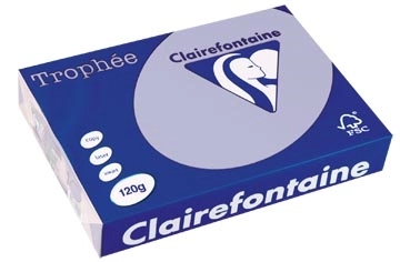 Een Clairefontaine Trophée Pastel, gekleurd papier, A4, 120 g, 250 vel, lavendelblauw koop je bij ShopXPress