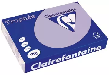 Een Clairefontaine Trophée Pastel, gekleurd papier, A4, 120 g, 250 vel, lila koop je bij ShopXPress