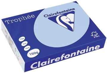 Een Clairefontaine Trophée Pastel, gekleurd papier, A4, 160 g, 250 vel, blauw koop je bij ShopXPress