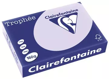 Een Clairefontaine Trophée Pastel, gekleurd papier, A4, 160 g, 250 vel, lila koop je bij ShopXPress