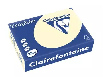 Een Clairefontaine Trophée Pastel, gekleurd papier, A4, 210 g, 250 vel, crème koop je bij ShopXPress