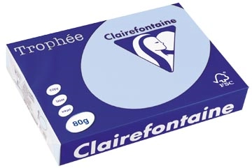 Een Clairefontaine Trophée gekleurd papier, A4, 80 g, 500 vel, blauw koop je bij ShopXPress