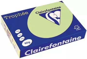 Een Clairefontaine Trophée gekleurd papier, A4, 80 g, 500 vel, groen koop je bij ShopXPress