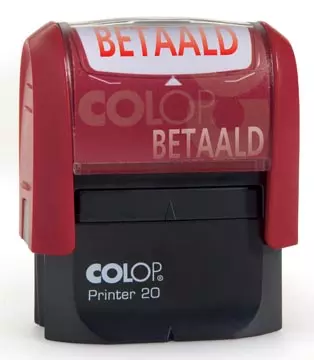 Een Colop formulestempel Printer tekst: BETAALD koop je bij ShopXPress