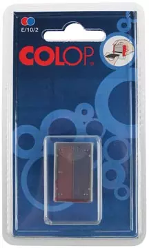 Een Colop stempelkussen tweekleurig (blauw/rood), voor stempel S160L, blister van 2 stuks koop je bij ShopXPress