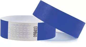 Een Combicraft polsbandjes Tyvek, blauw, pak van 100 stuks koop je bij ShopXPress