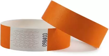 Een Combicraft polsbandjes Tyvek, oranje, pak van 100 stuks koop je bij ShopXPress