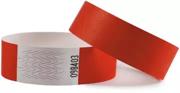 Een Combicraft polsbandjes Tyvek, rood, pak van 100 stuks koop je bij ShopXPress