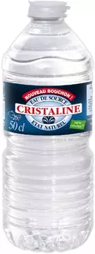 Een Cristaline plat water, fles van 50 cl, pak van 24 stuks koop je bij ShopXPress