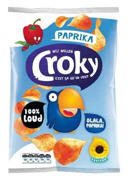 Een Croky chips paprika, zakje van 100 gram koop je bij ShopXPress