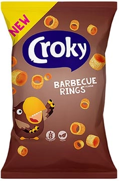 Een Croky rings barbecue, zakje van 75 g koop je bij ShopXPress