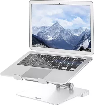 Een Desq laptopstandaard en USB-C dock, voor laptops tot 15,6 inch, zilver koop je bij ShopXPress