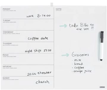 Een Desq magnetisch memoboard en weekplanner, ft 40 x 50 cm koop je bij Supplierz BV