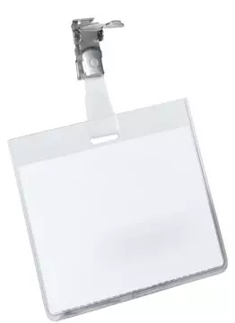 Een Durable badge met clip ft 60 x 90 mm, horizontaal koop je bij ShopXPress